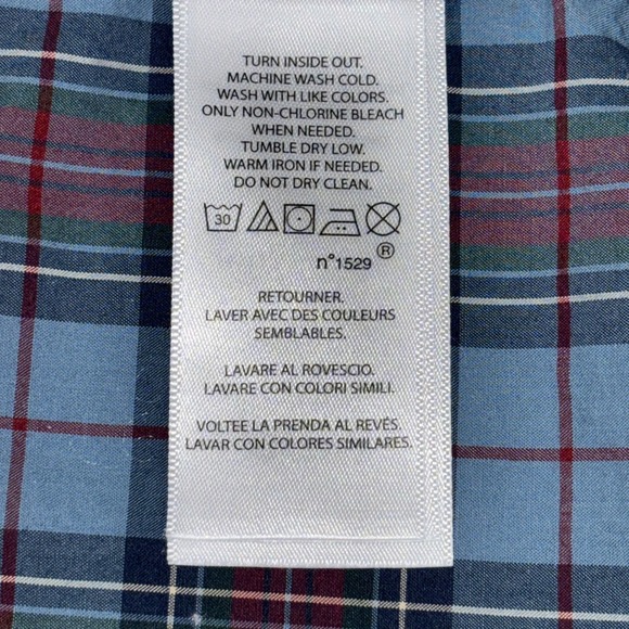 Polo Ralph Lauren EUC Plaid Button Down Men's XL Blue Red Classic Fit Stretch - Picture 10 of 11